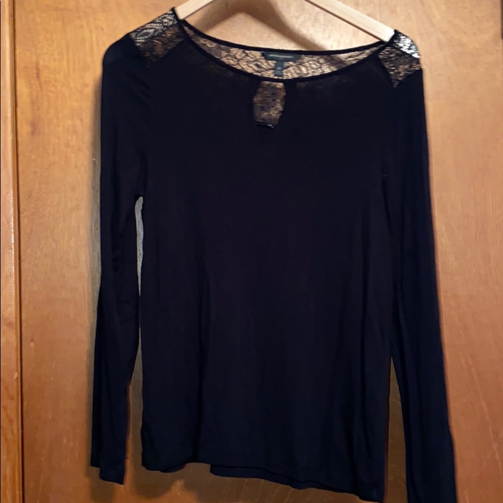 Black long sleeve banana republic shirt